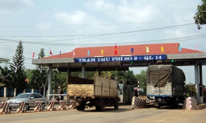 Bình Phước: Mức thu phí tại trạm thu phí số 2